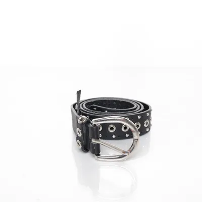 Bälte (Svart, Silverfärgad)