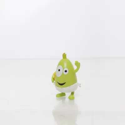Leksaksfigur (Grön, Vit, Gul) från Babblarna