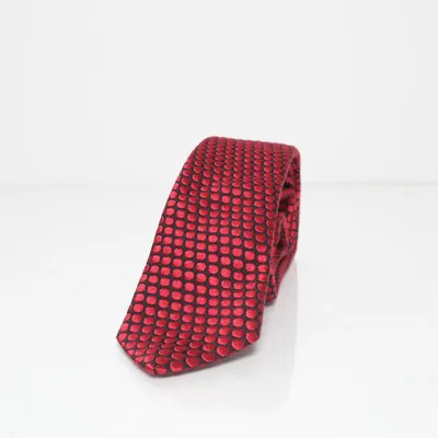 Stropdas (Zwart, Rood) van Eton Katoen, Zijde