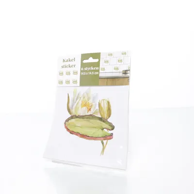 Väggdekoration (Kakeldekor Näckros Lotus) från Runsven