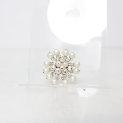 Brosch (Vit) Plast, Okänd metall