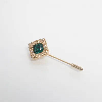 Broche (Goud, Groen) Onbekend materiaal