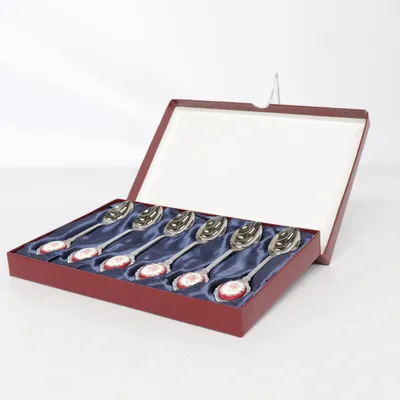 Teaspoon (Silver, Red, Multicolored)