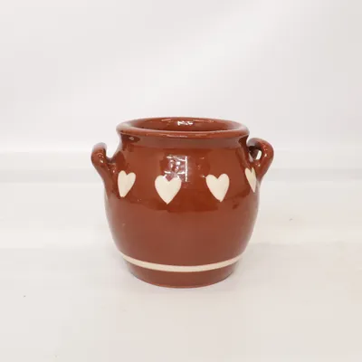 Butter pot (Brown, White, Multicolored)