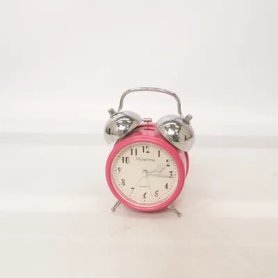 Table clock (Pink, Silver) from Moretime