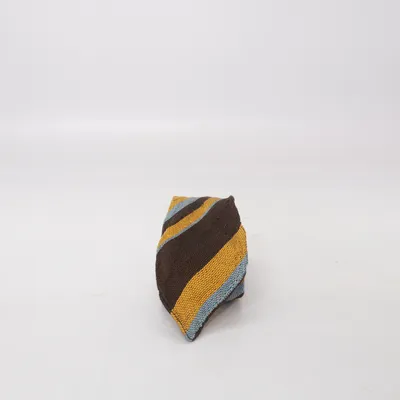 Cravate (Marron, Jaune, Bleu) de Edsor Soie