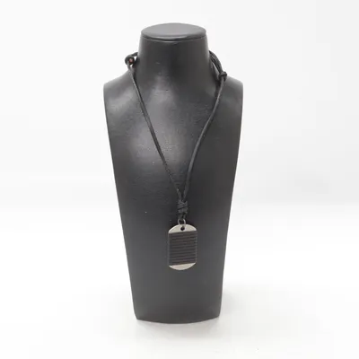 Necklace (Black, Silver) Unknown metal