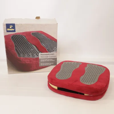 Massagekussen (Eine Art „softe Vibrationsplatte“. Ich habe neue Batterien eingelegt. Das Massagekissen funktioniert und reagiert auf Druck!) van Tchibo