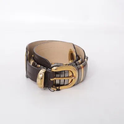 Riem (Zwart, Goud) van Silvio Tossi Leer