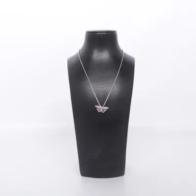Collier (Violet, Argent) Métal inconnu