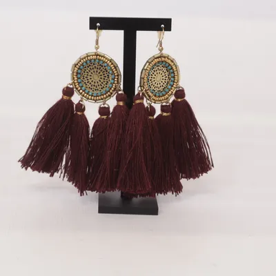 Earrings (Red, Gold, Turquoise) from Lindex Unknown metal