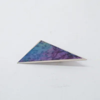 Broche (Blauw, Lila, Zilver) Onbekend materiaal