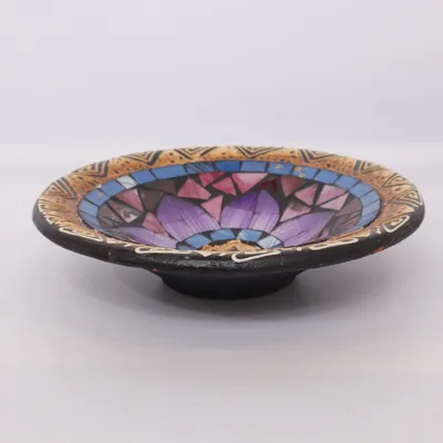 Assiette creuse (Violet, Bleu, Marron)