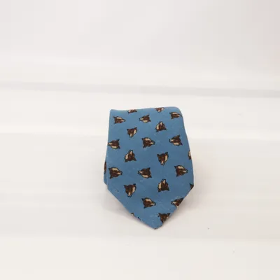 Tie (Blue, Brown) from New & Lingwood Wool