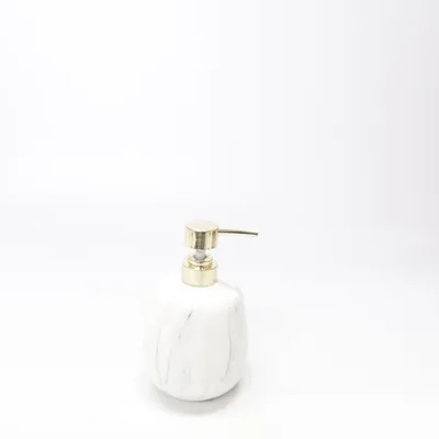 Tvålpump (Vit, Guldfärgad)