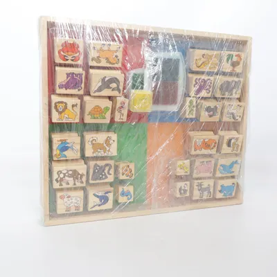 Aktivitätsspielzeug (Wooden Stamp Set) von Melissa & Doug