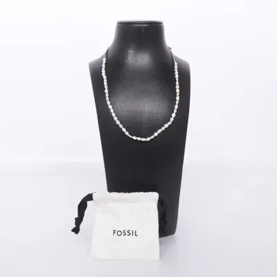 Necklace (White, Silver) from Fossil Unknown metal