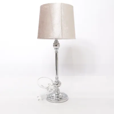 Lampe de table (Beige, Argent)