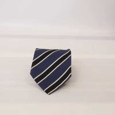 Stropdas (Blauw, Zwart, Wit) van Seidensticker Zijde