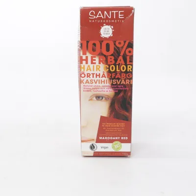 Hair dye (Pflanzen Haarfarbe Mahagonirot) from Sante