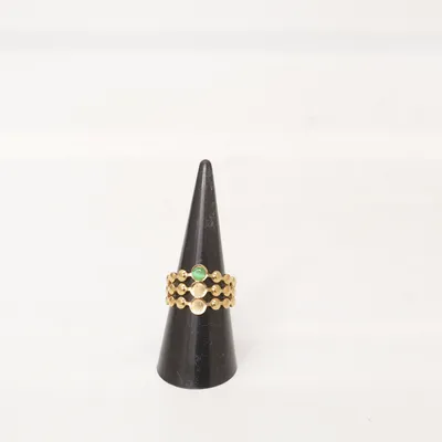 Bague (Or, Vert) Métal inconnu