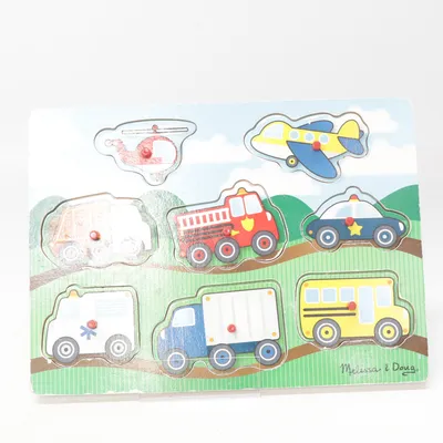Aktivitetslegetøj (Vehicles Peg Puzzle) fra Melissa & Doug