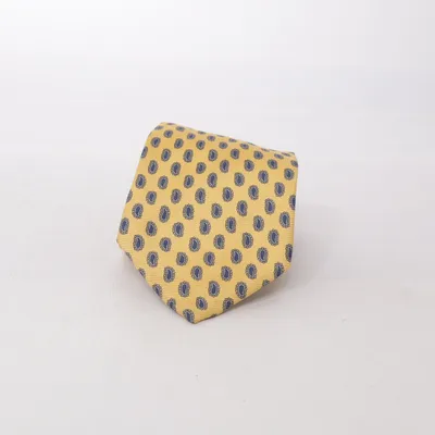 Cravate (Jaune, Bleu) de Uptown Soie