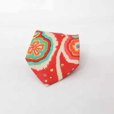 Tie (Red, Multicolored) from Christian Lacroix Silk