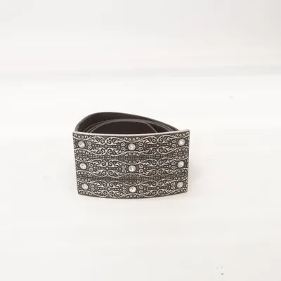 Belt (Black, Silver) from Saddler Leather