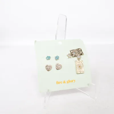 Earrings (Gold) from Fire & Glory Glass, Titan