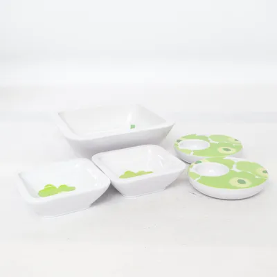 Serveringsset (Vit, Grön) från Marimekko