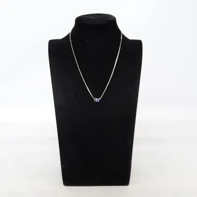 Necklace (Silver, Blue) Unknown metal