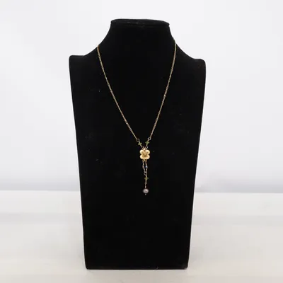 Halsband (Guldfärgad, Grön) från Yvone Christa Silver