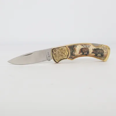 Fällkniv (Guldfärgad, Flerfärgad) från Franklin Mint