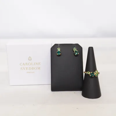Sieradenset (Goud, Groen) van Caroline Svedbom Zilver