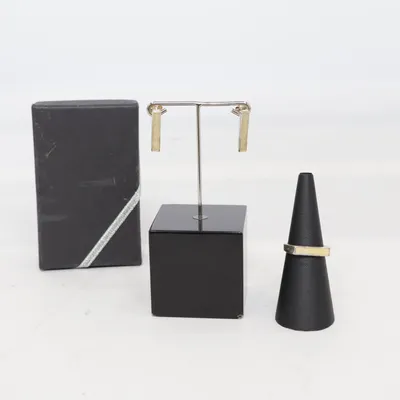 Jewelry set (Silver) Stainless steel
