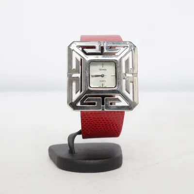 Armbåndsur (Rød, Sølv) fra Bijoux Terner