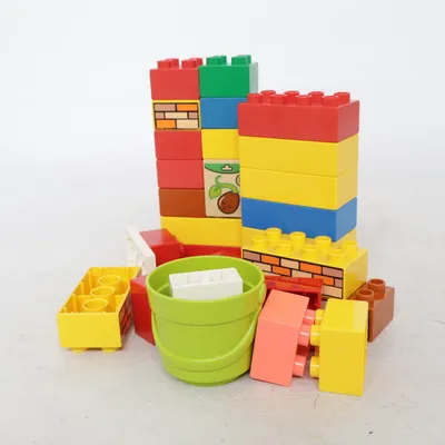 Legeklodser (Rød, Gul, Blå, Grøn, Brun, Hvid) fra LEGO