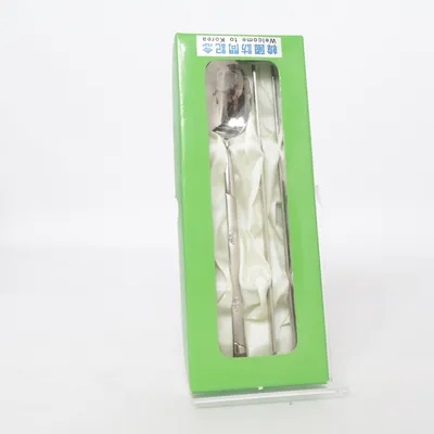 Bestick (Grön, Silverfärgad)