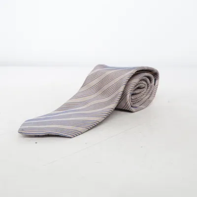 Cravate (Beige, Bleu) de Rover & Lakes Soie