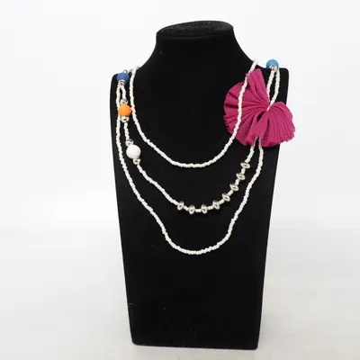 Necklace (White, Multicolored) Unknown metal