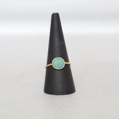 Ring (Guldfärgad, Turkos) Okänd metall