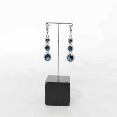 Boucles d'oreilles (Noir, Argent) Métal inconnu