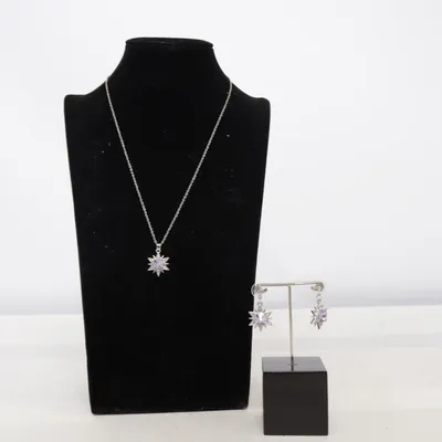 Sieradenset (Zilver, Lila) Verguld
