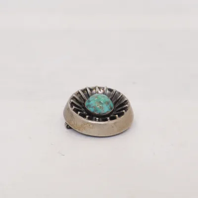 Broche (Zilver, Turquoise) Zilver