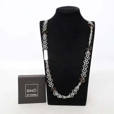 Halsband (Silverfärgad, Brun) från Snö of Sweden Okänd metall