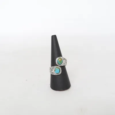 Ring (Turkis, Sølv) Ukendt metal