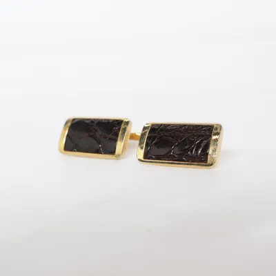 Cufflinks (Black, Gold) Unknown metal