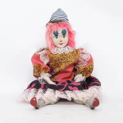 Porseleinen pop (Roze, Meerkleurig)