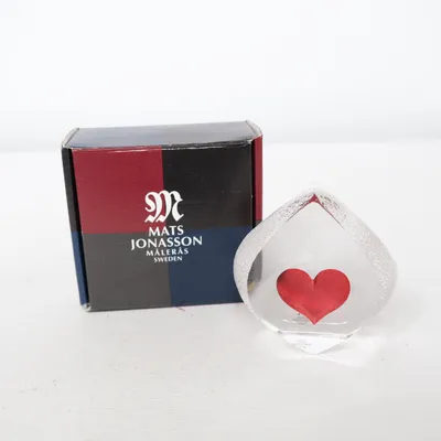 Dekorsten (Transparent, Röd) från Mats Jonasson Målerås